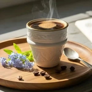 Moroccan Ceramic Coffee Cup White