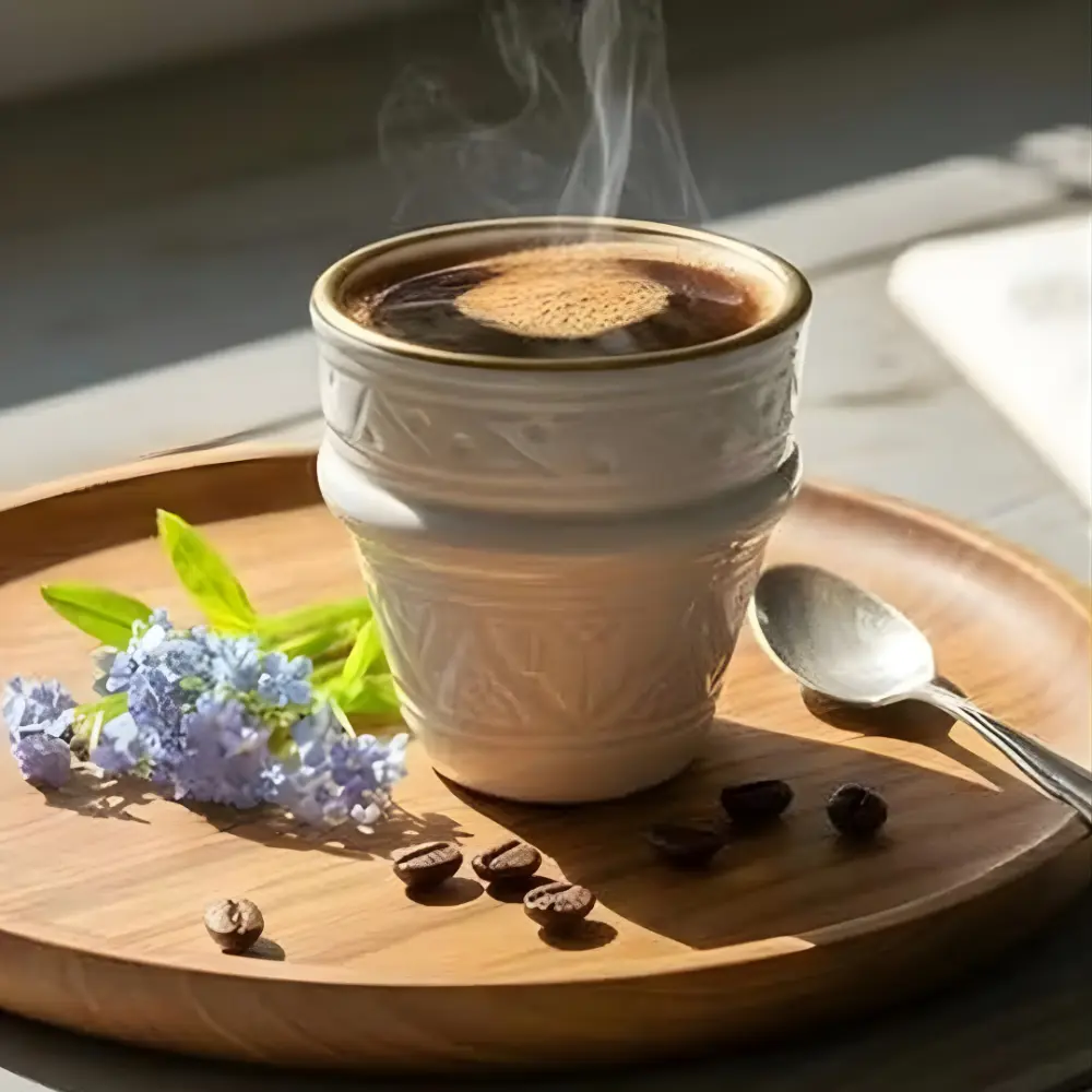 Moroccan Ceramic Coffee Cup White