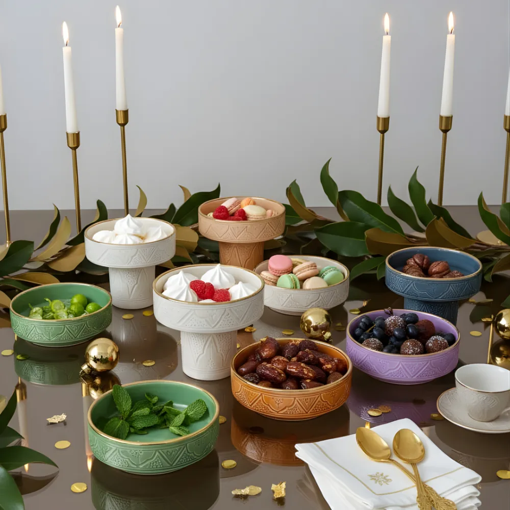 Moroccan Ceramic Serving Set – Full Color Range Display