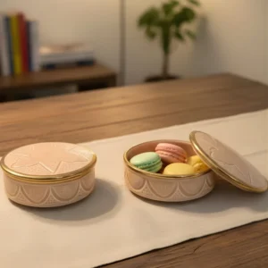 Moroccan Ceramic Lidded Box Blush Pink