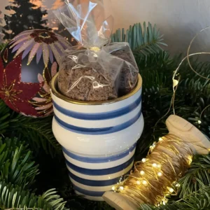 Moroccan Ceramic Cup Blue Stripes