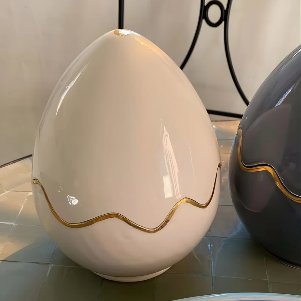 Moroccan Ceramic Egg Box White