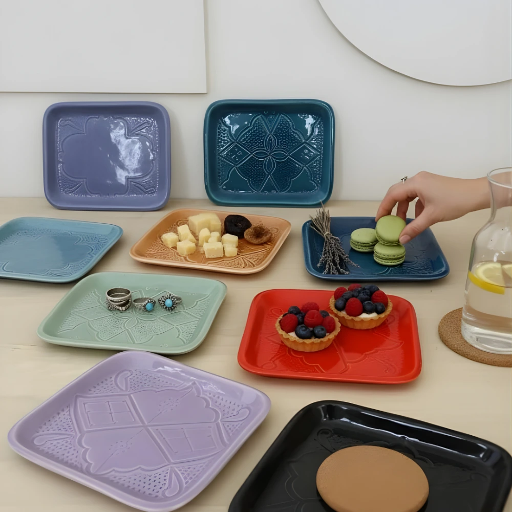 Moroccan Ceramic Tray Set