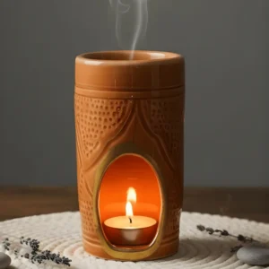 Moroccan Ceramic Oil Burner Terracotta