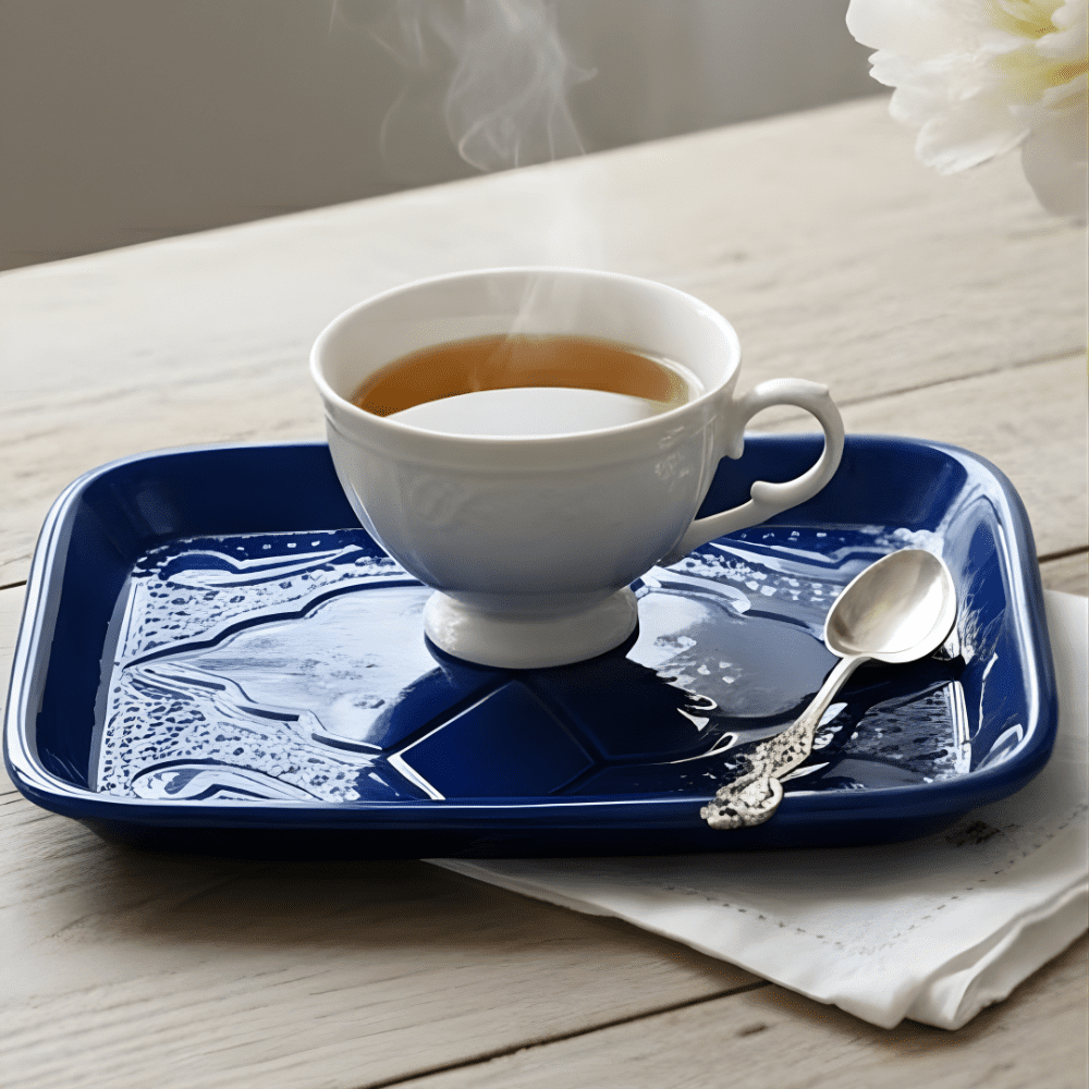 Moroccan Ceramic Tray Navy Blue